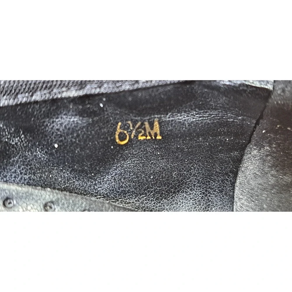 Vanelli Black Quilted Ballet Flats‎ with Patent Cap Toe Women's Size 6.5
